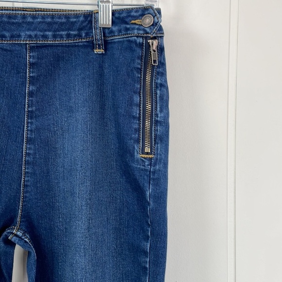 Free People High Rise Skinny Cropped Jeans Women's Size 29 Side Zip Stretch Soft - Picture 3 of 13